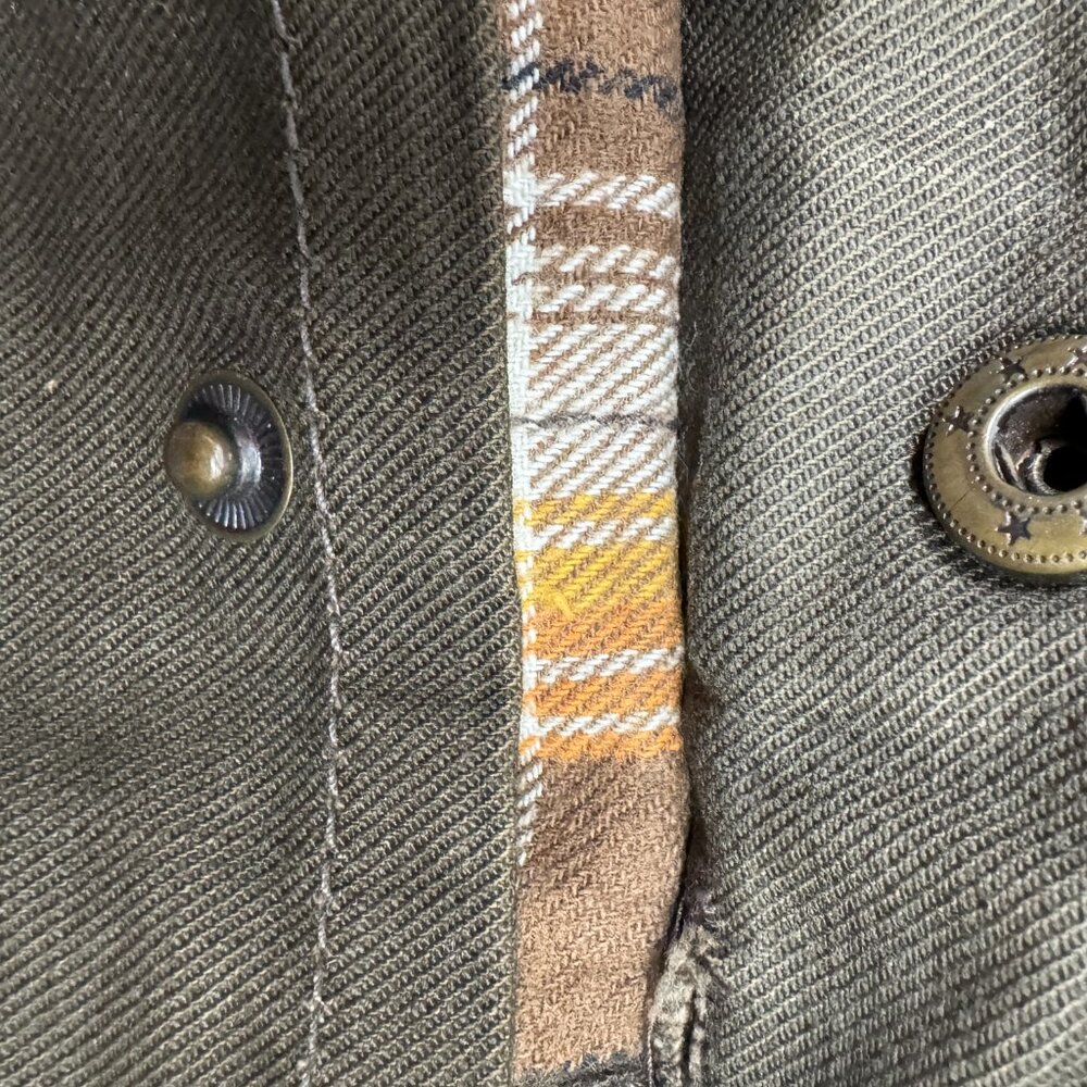 Men Warm Jacket Barn Coat Kirra Brown Fleece Collar Flannel Lining 7 Pockets M - Picture 8 of 11